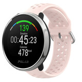 Strap-it Bracelet silicone avec trous Polar Unite (rose clair)