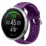 Strap-it Bracelet silicone avec trous Polar Unite (violet)