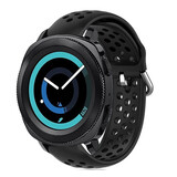 Strap-it Bracelet silicone avec trous Samsung Gear Sport (noir)