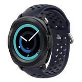 Strap-it Bracelet silicone avec trous Samsung Gear Sport (bleu foncé)