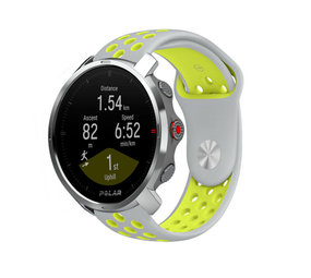 Strap-it Bracelet sport Polar Grit X (gris/jaune)