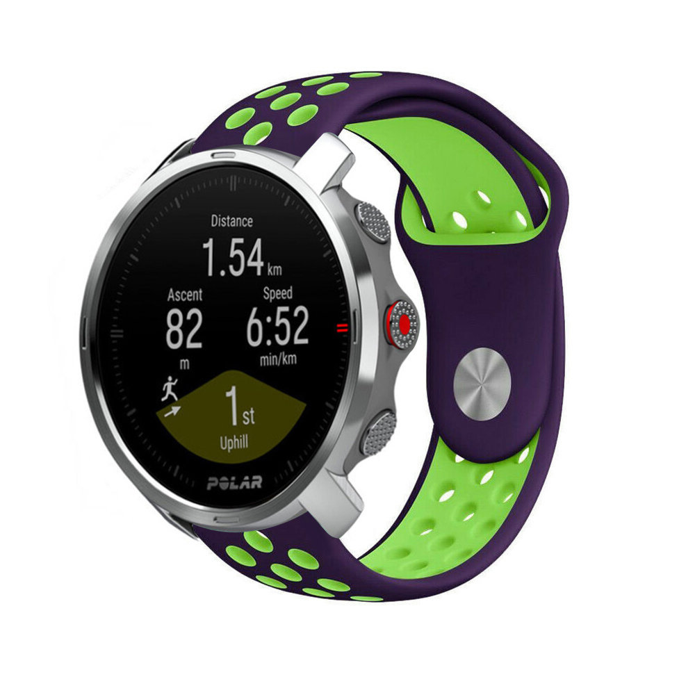 Bracelet sport Polar Grit X (violet/vert) Braceletsmartwatch.fr