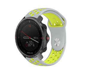 Strap-it Bracelet sport Polar Grit X Pro (gris/jaune)