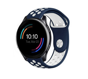 Strap-it Bracelet sport OnePlus Watch (bleu/blanc)