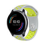 Strap-it Bracelet sport OnePlus Watch (gris/jaune) Strap-it Bracelet sport OnePlus Watch (gris/jaune)