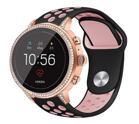 Strap-it Bracelet sport Fossil Gen 5e - 42mm (noir/rose) Strap-it Bracelet sport Fossil Gen 5e - 42mm (noir/rose)