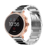 Strap-it Bracelet acier Fossil Gen 5e - 42mm (argent/noir)