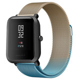 Strap-it Bracelet milanais Xiaomi Amazfit Bip (bleu/or)