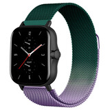 Strap-it Bracelet milanais Amazfit GTS 2 (violet/vert)
