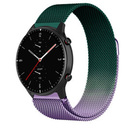 Strap-it Bracelet milanais Amazfit GTR 2 (violet/vert)