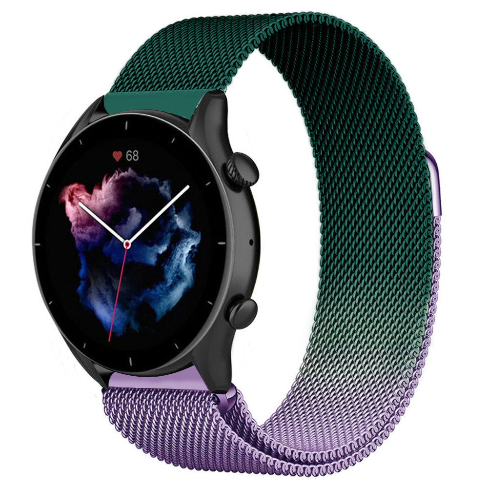 Strap-it Strap-it Bracelet milanais Amazfit GTR 3 (Pro) (violet/vert)