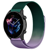 Strap-it Bracelet milanais Amazfit GTR 3 (Pro) (violet/vert)