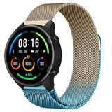 Strap-it Bracelet milanais Xiaomi Mi Watch (bleu/or)