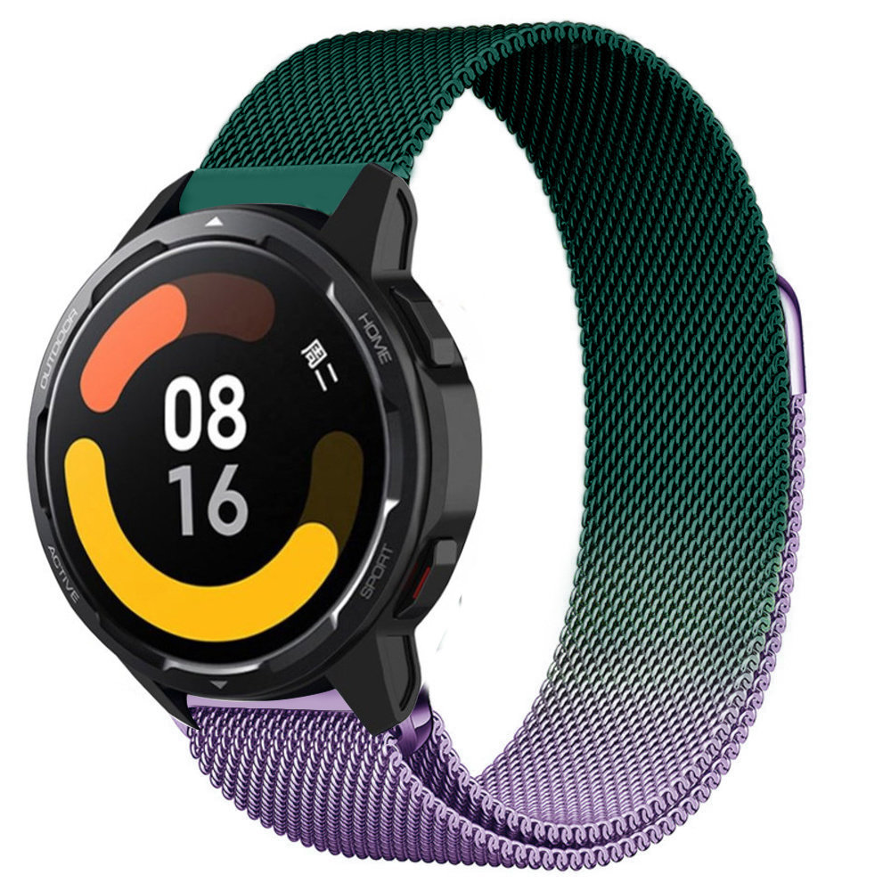 Strap-it Strap-it Bracelet milanais Xiaomi Watch S1 (violet/vert)
