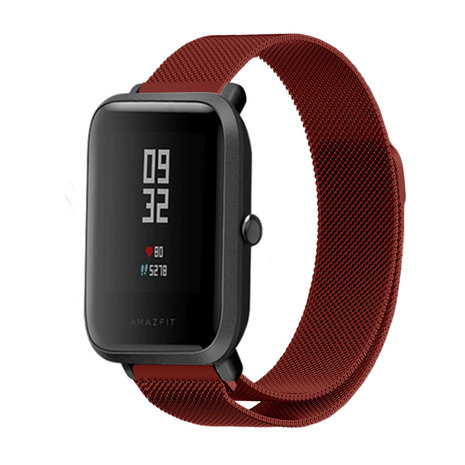 Strap-it Strap-it Bracelet milanais Xiaomi Amazfit Bip (rouge) Strap-it Strap-it Bracelet milanais Xiaomi Amazfit Bip (rouge)