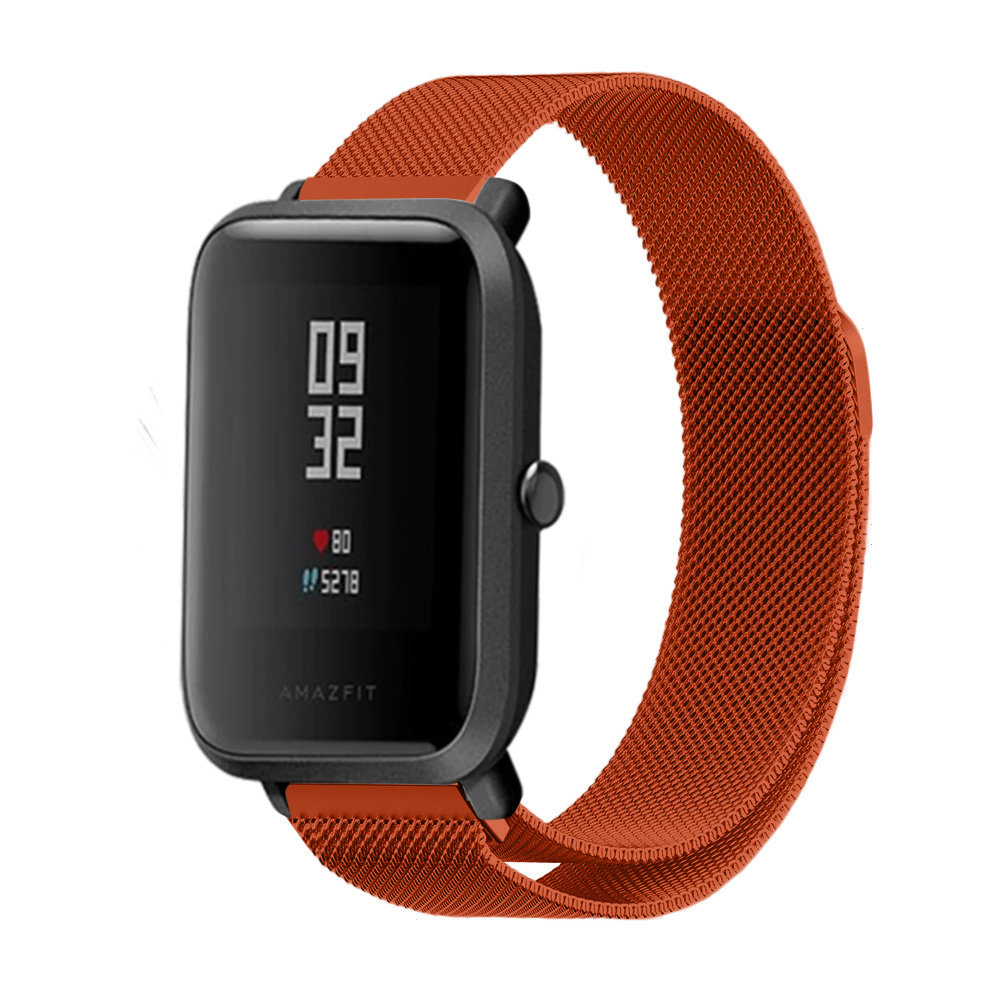 Strap-it Strap-it Bracelet milanais Xiaomi Amazfit Bip (orange)