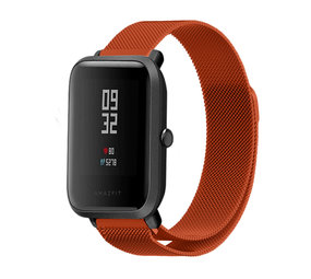 Strap-it Bracelet milanais Xiaomi Amazfit Bip (orange)