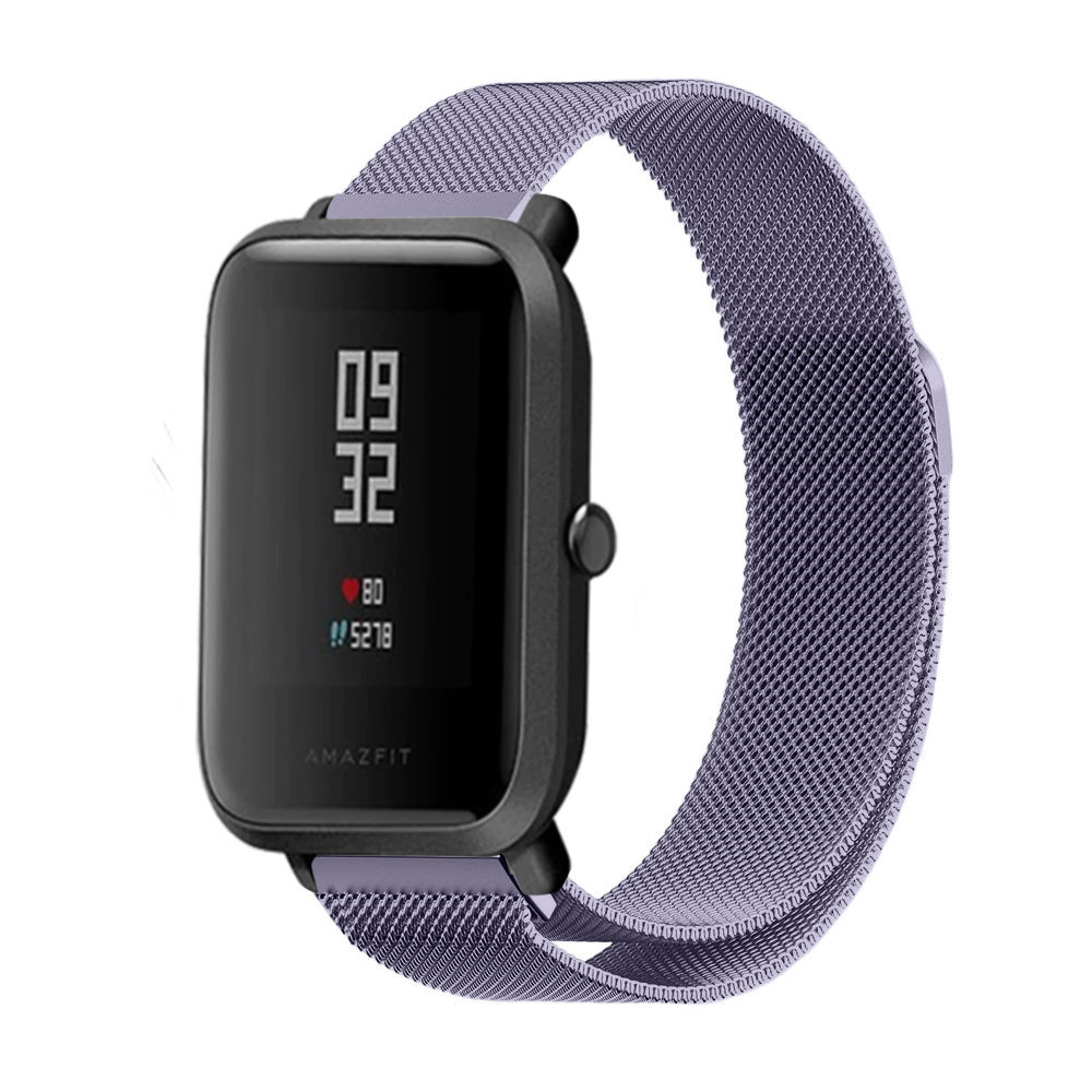 Strap-it Strap-it Bracelet milanais Xiaomi Amazfit Bip (violet clair) Strap-it Strap-it Bracelet milanais Xiaomi Amazfit Bip (violet clair)
