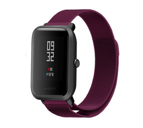 Strap-it Bracelet milanais Xiaomi Amazfit Bip (violet)
