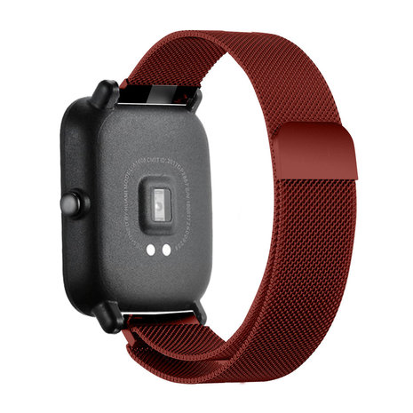 Strap-it Strap-it Bracelet milanais Amazfit GTS 3 (rouge)