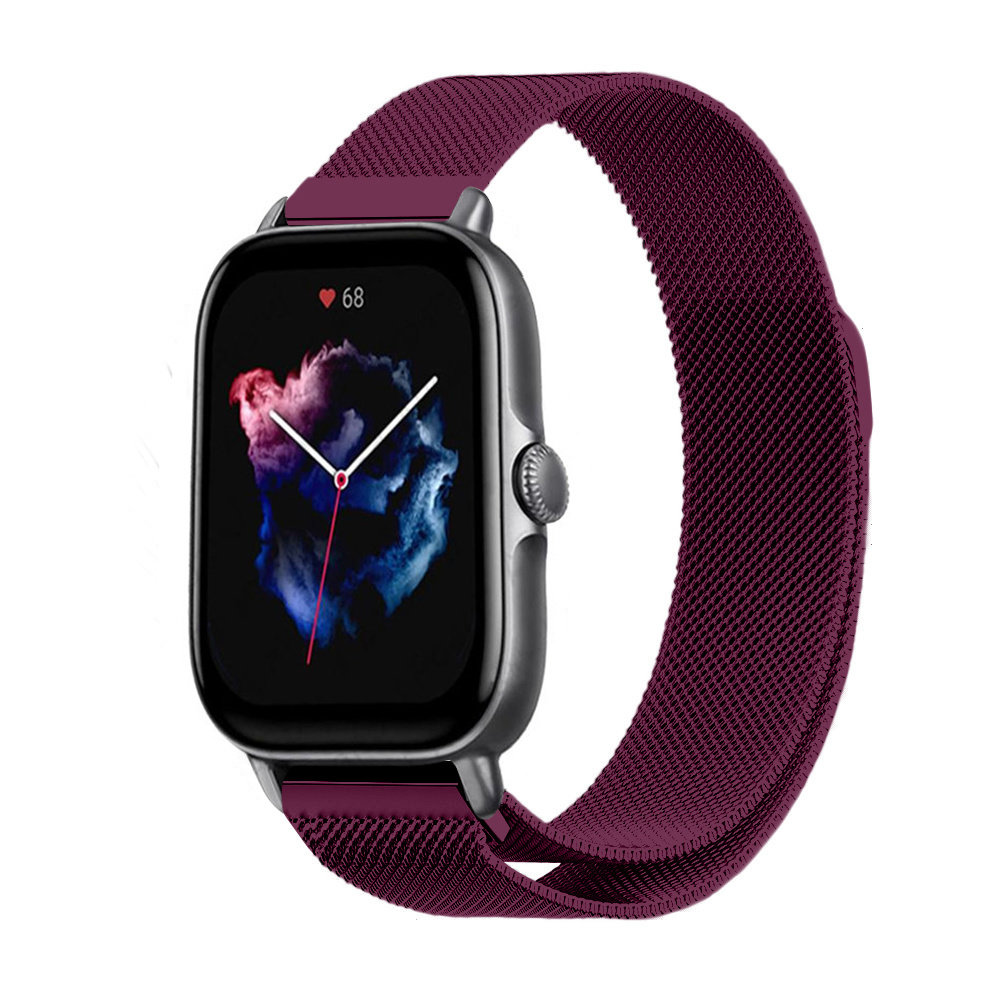 Strap-it Strap-it Bracelet milanais Amazfit GTS 3 (violet) Strap-it Strap-it Bracelet milanais Amazfit GTS 3 (violet)