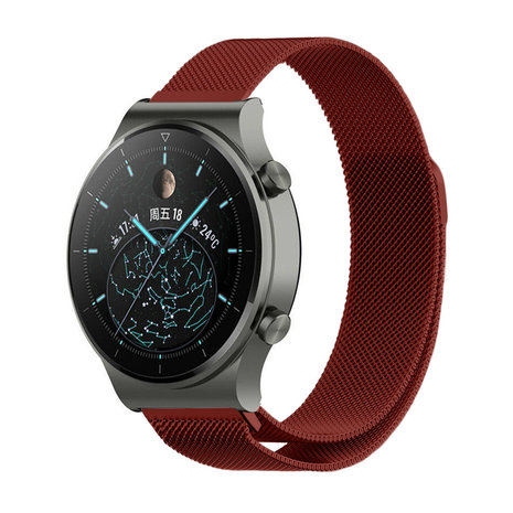 Strap-it Strap-it Bracelet milanais Huawei Watch GT 2 Pro (rouge) Strap-it Strap-it Bracelet milanais Huawei Watch GT 2 Pro (rouge)