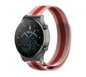 Strap-it Bracelet milanais Huawei Watch GT 2 Pro (rouge/rose)