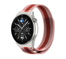 Strap-it Bracelet milanais Huawei Watch GT 3 Pro 46mm (rouge/rose)