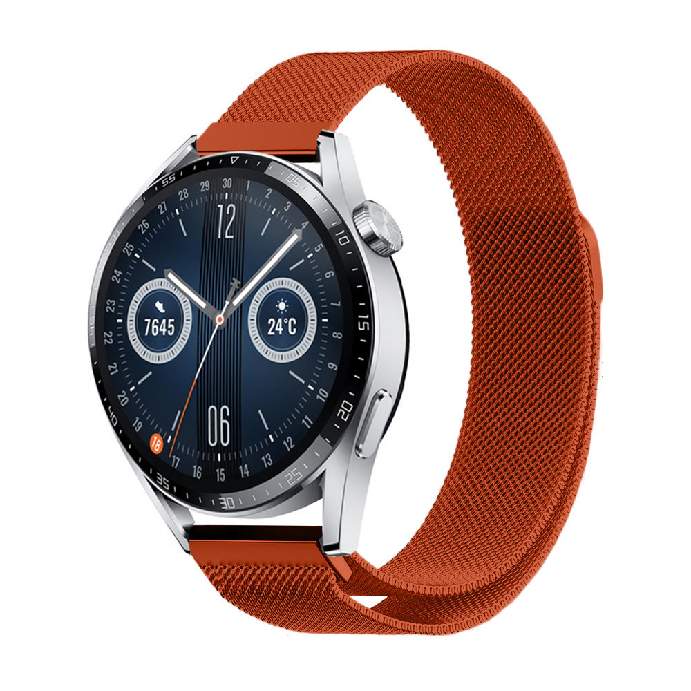 Strap-it Strap-it Bracelet milanais Huawei Watch GT 3 46mm (orange) Strap-it Strap-it Bracelet milanais Huawei Watch GT 3 46mm (orange)