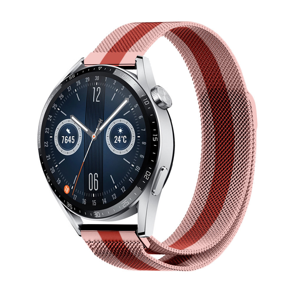 Strap-it Strap-it Bracelet milanais Huawei Watch GT 3 46mm (rouge/rose)