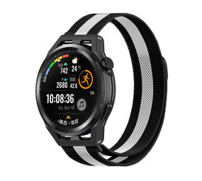 Strap-it Bracelet milanais Huawei Watch GT Runner (noir/blanc)