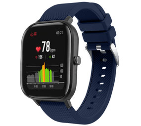 Strap-it Bracelet silicone Xiaomi Amazfit GTS (bleu foncé)