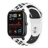 Strap-it Bracelet sport Xiaomi Amazfit GTS (blanc/noir)
