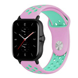 Strap-it Bracelet sport Amazfit GTS 2 (rose/aqua)