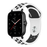 Strap-it Bracelet sport Amazfit GTS 2 (blanc/noir)