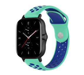 Strap-it Bracelet sport Amazfit GTS 2 (aqua/bleu)