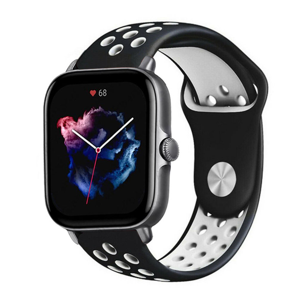 Strap-it Strap-it Bracelet sport Amazfit GTS 3 (noir/blanc) Strap-it Strap-it Bracelet sport Amazfit GTS 3 (noir/blanc)