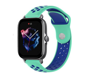 Strap-it Bracelet sport Amazfit GTS 3 (aqua/bleu)