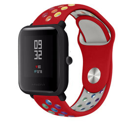 Strap-it Bracelet sport Xiaomi Amazfit Bip (rouge et multicolore)