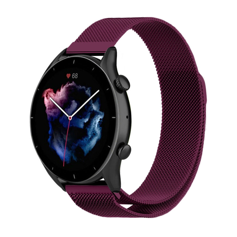 Strap-it Strap-it Bracelet milanais Amazfit GTR 3 (Pro) (violet) Strap-it Strap-it Bracelet milanais Amazfit GTR 3 (Pro) (violet)