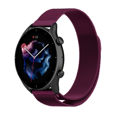 Strap-it Strap-it Bracelet milanais Amazfit GTR 3 (Pro) (violet) Strap-it Strap-it Bracelet milanais Amazfit GTR 3 (Pro) (violet)