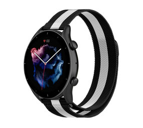Strap-it Bracelet milanais Amazfit GTR 3 (Pro) (noir/blanc)