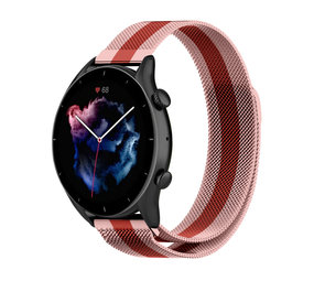 Strap-it Bracelet milanais Amazfit GTR 3 (Pro) (rouge/rose)