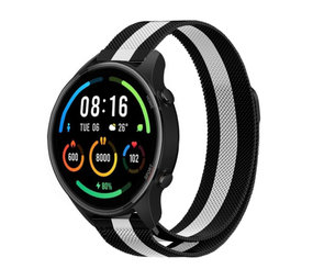 Strap-it Bracelet milanais Xiaomi Mi Watch (noir/blanc)