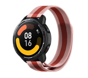 Strap-it Bracelet milanais Xiaomi Watch S1 (rouge/rose) Strap-it Bracelet milanais Xiaomi Watch S1 (rouge/rose)