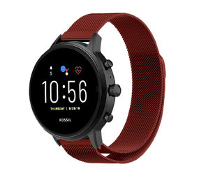 Strap-it Bracelet milanais Fossil Gen 5 (rouge)