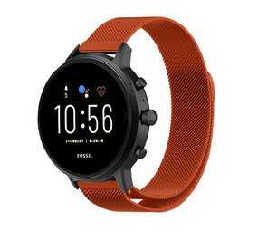 Strap-it Bracelet milanais Fossil Gen 5 (orange)