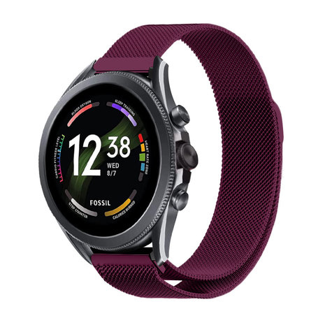 Strap-it Strap-it Bracelet milanais Fossil Gen 6 - 44mm (violet) Strap-it Strap-it Bracelet milanais Fossil Gen 6 - 44mm (violet)