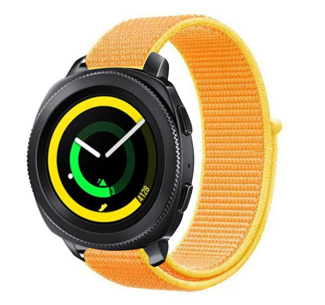 Strap-it Strap-it Bracelet nylon Samsung Gear Sport (jaune clair)