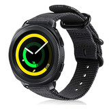 Strap-it Bracelet nylon boucle Samsung Gear Sport (noir)